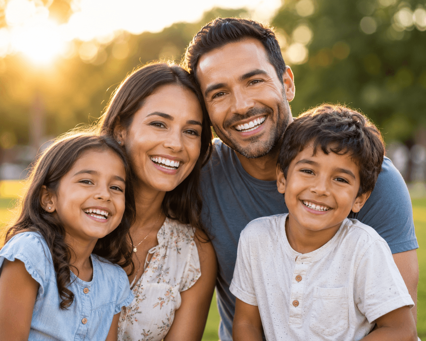 Family smiling